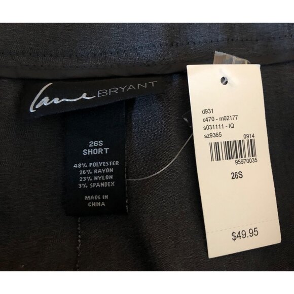 Lane Bryant Madison Pants Womens Size 26 Short Sexy Stretch Gray Trousers NEW - Picture 4 of 6